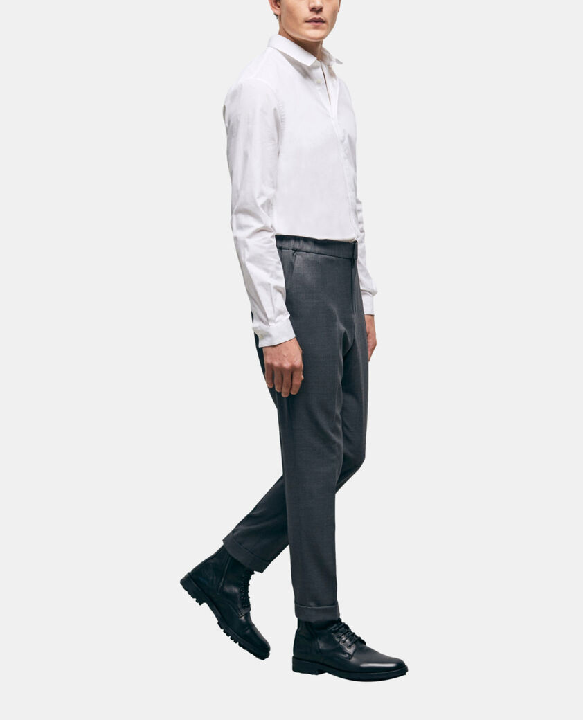 The Kooples MEN GREY gray wool suit pants