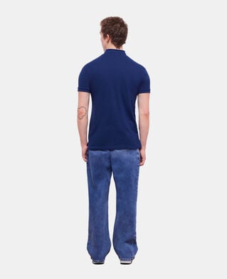 The Kooples H NAVY navy blue officer collar polo shirt