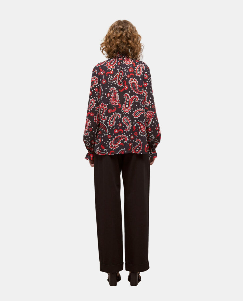 The Kooples FEMME BLACK - RED blouse imprimée