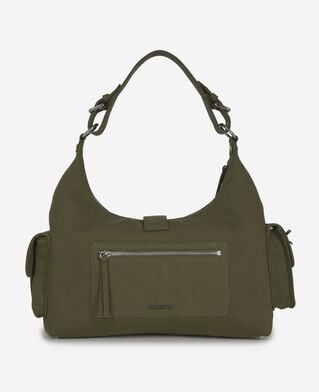 The Kooples WOMEN KAKI amelia xl bag in khaki canvas