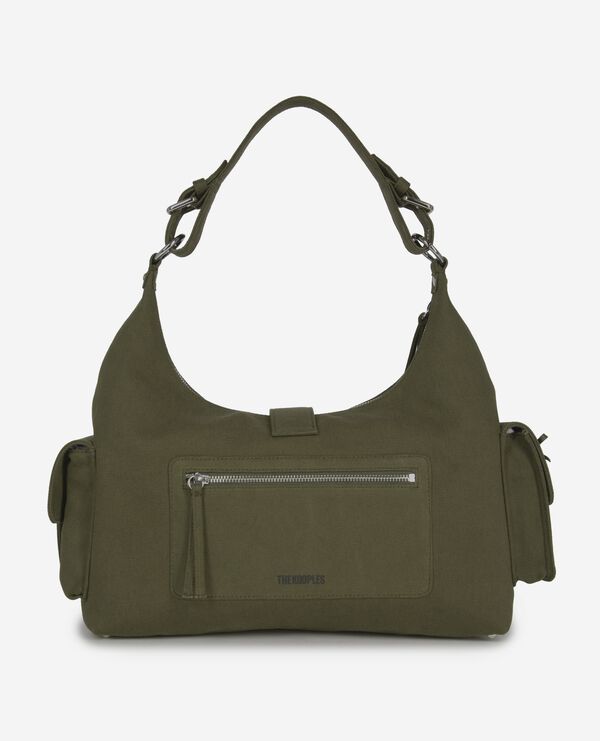 The Kooples WOMEN KAKI amelia xl bag in khaki canvas