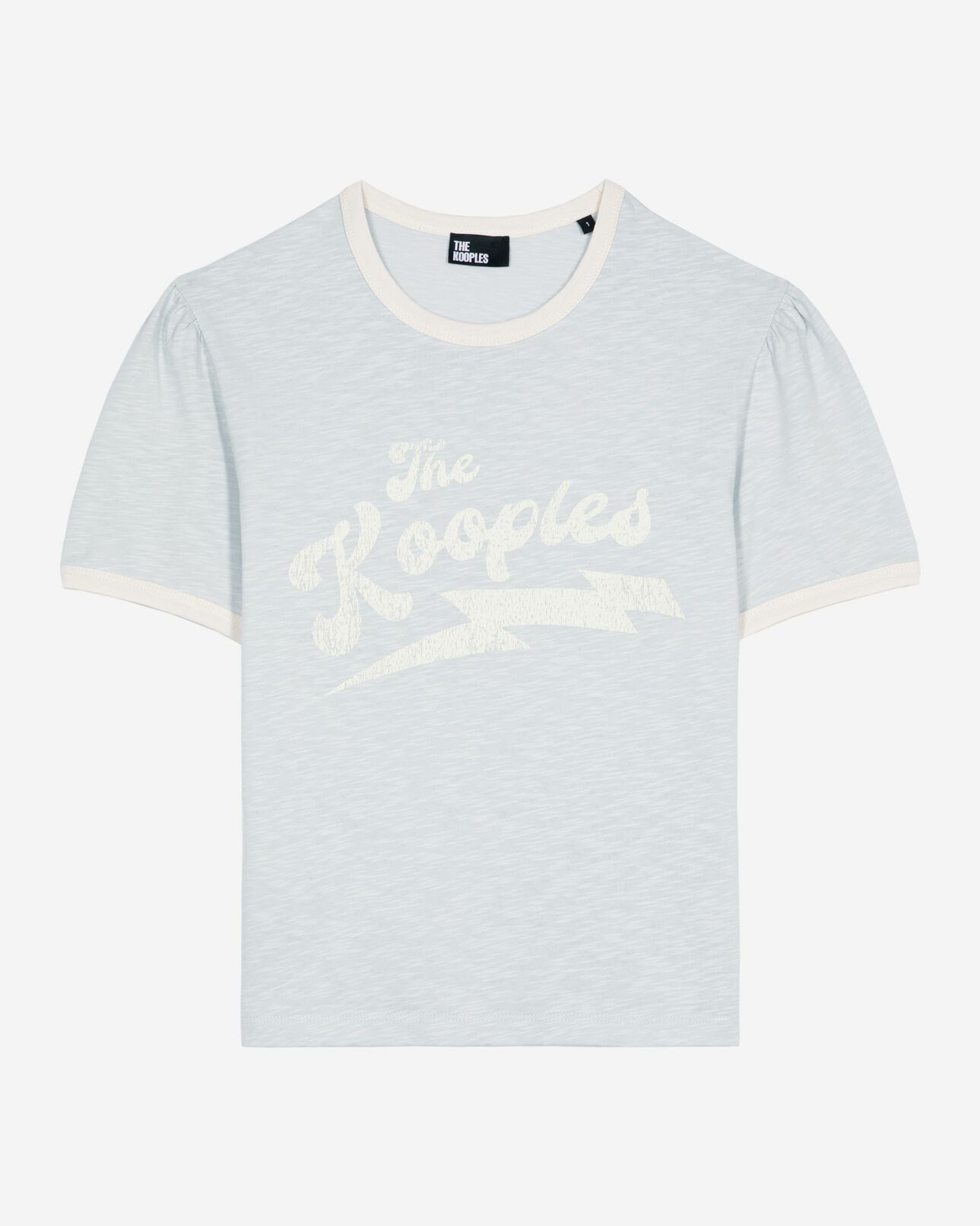 The Kooples FEMME LIGHT BLUE t-shirt avec sérigraphie bleu clair