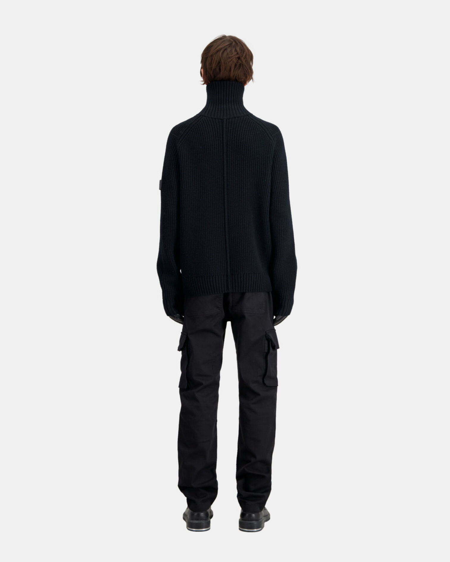 Black wool sweater, BLACK, hi-res image number null