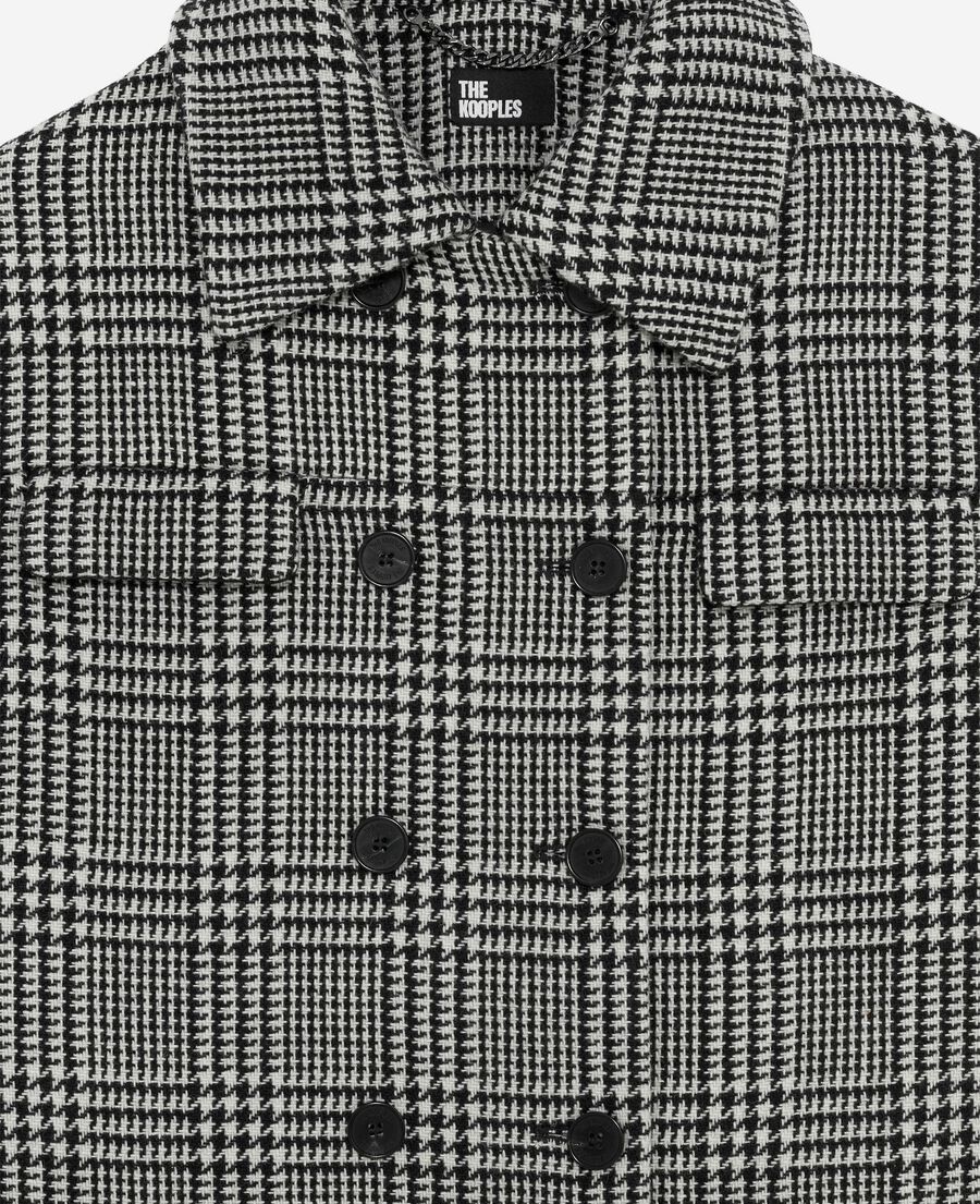 The Kooples F BLACK GREY black and white prince of wales jacket