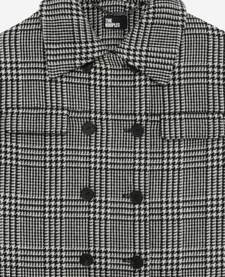 The Kooples F BLACK GREY black and white prince of wales jacket