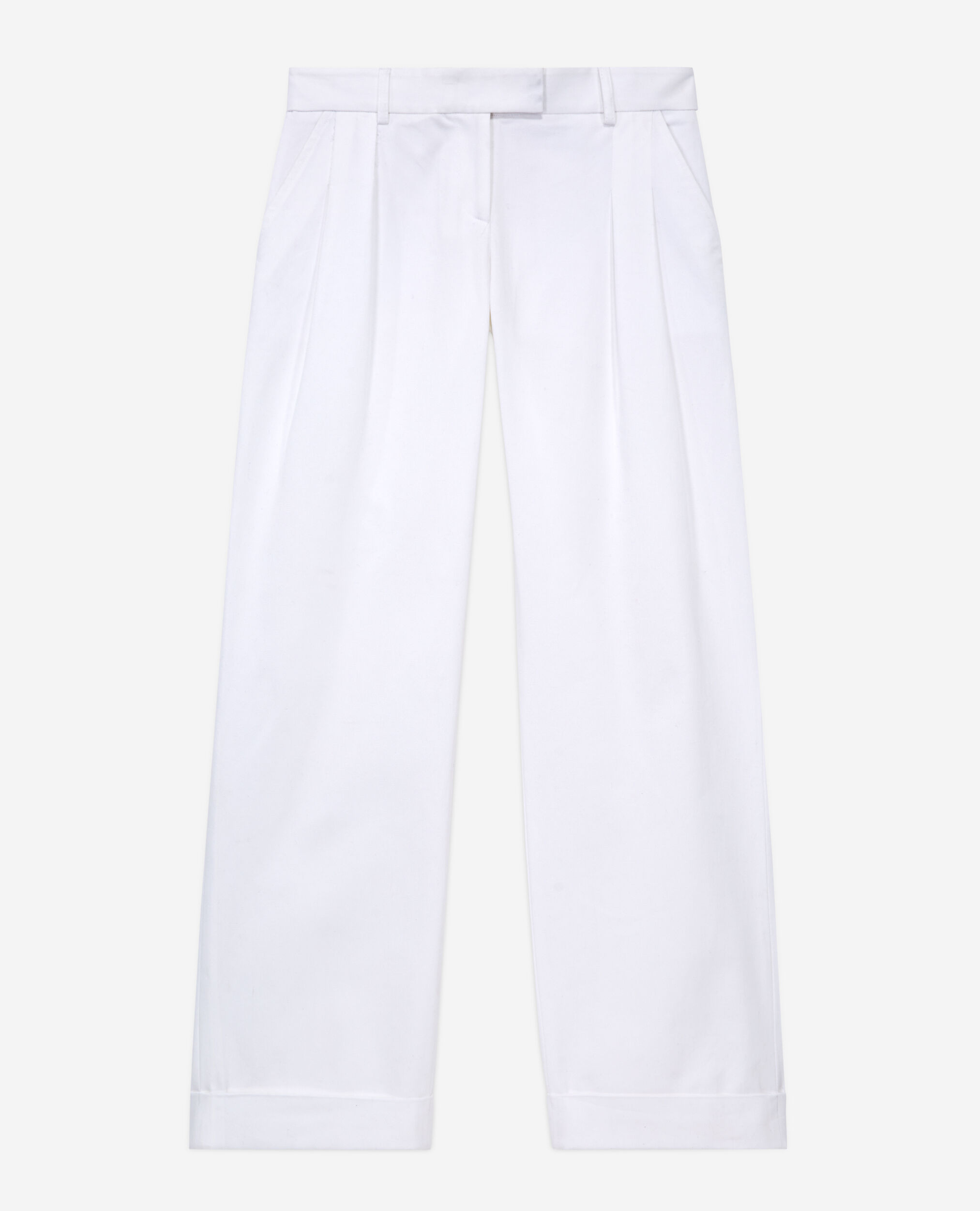 Pantalon large blanc, WHITE, hi-res image number null