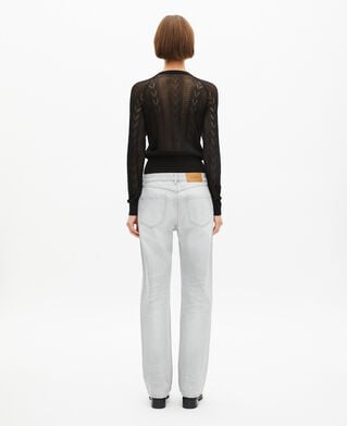 The Kooples FEMME GREY jean droit gris clair