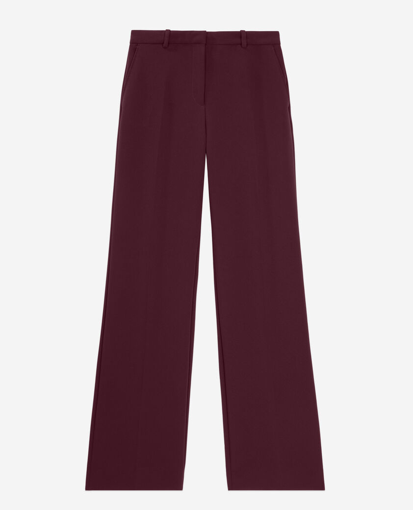 The Kooples MUJER BURGUNDY pantal&oacute;n traje burdeos crep&eacute;