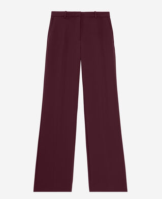 The Kooples WOMEN BURGUNDY burgundy crepe suit trousers
