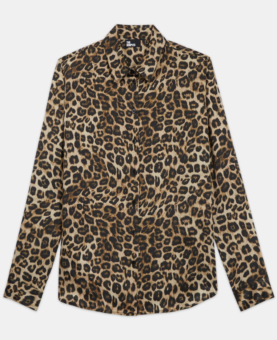 camisa de seda leopardo
