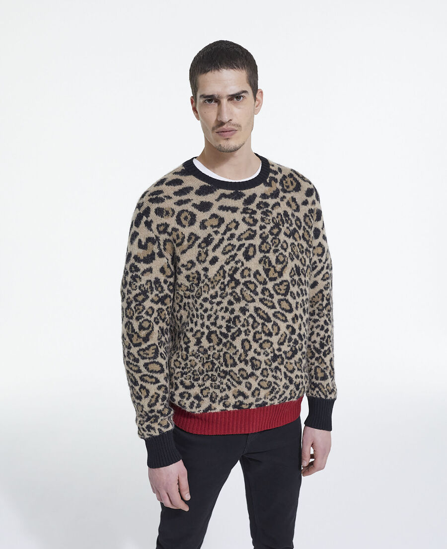 pullover mit leopardenmotiv