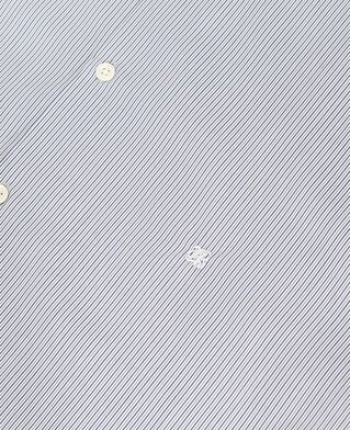 The Kooples HERREN WHITE / BLUE hemd mit offizierskragen und feinen streifen in hellblau