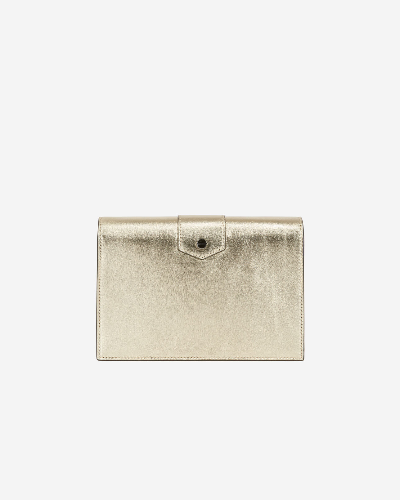The Kooples FEMME GOLD pochette emily medium en cuir doré