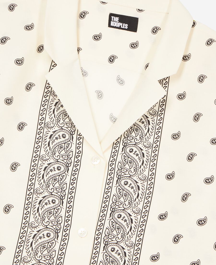 The Kooples WOMEN WHITE / BLACK ecru bandana shirt