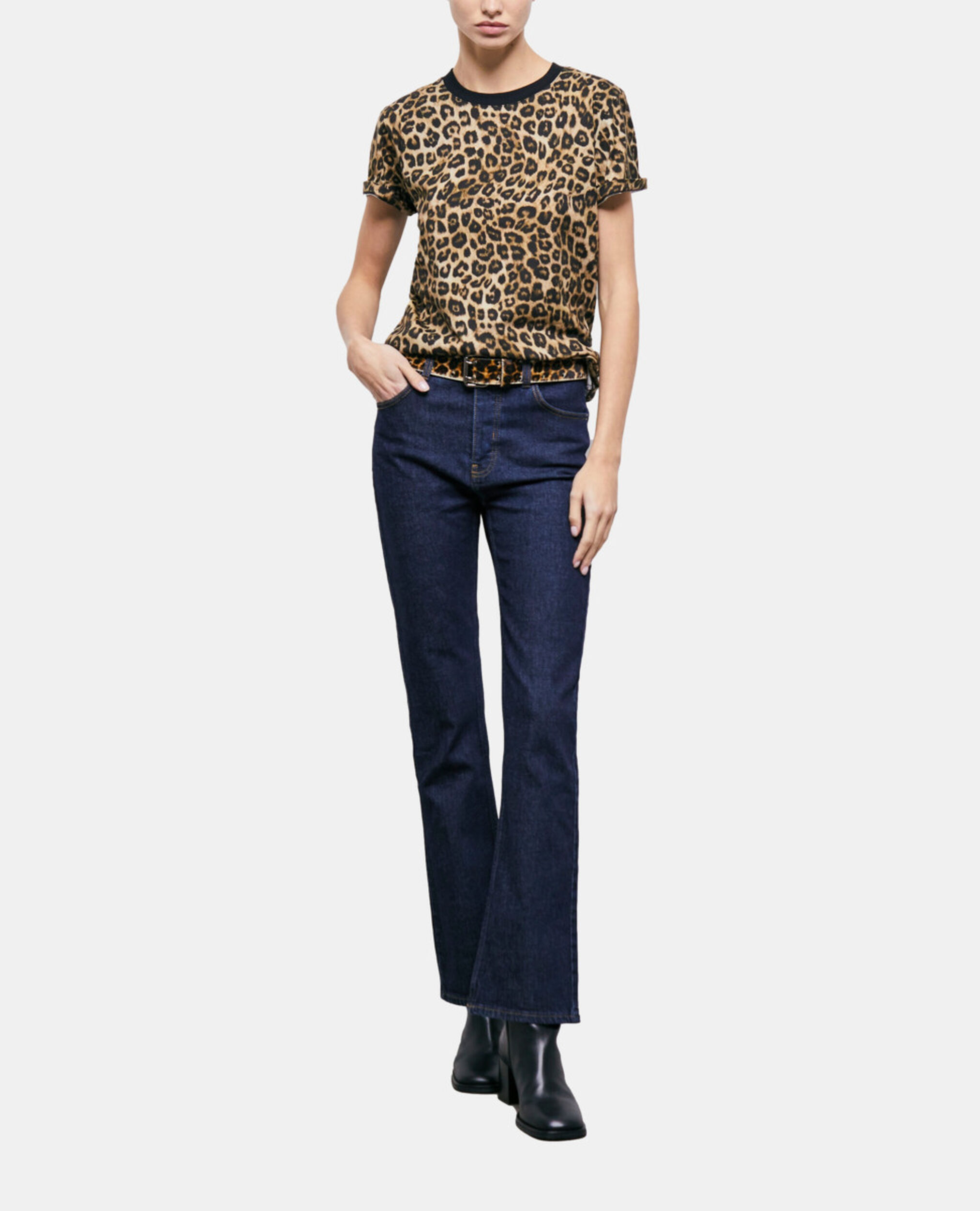 Women's leopard print t-shirt, LEOPARD, hi-res image number null