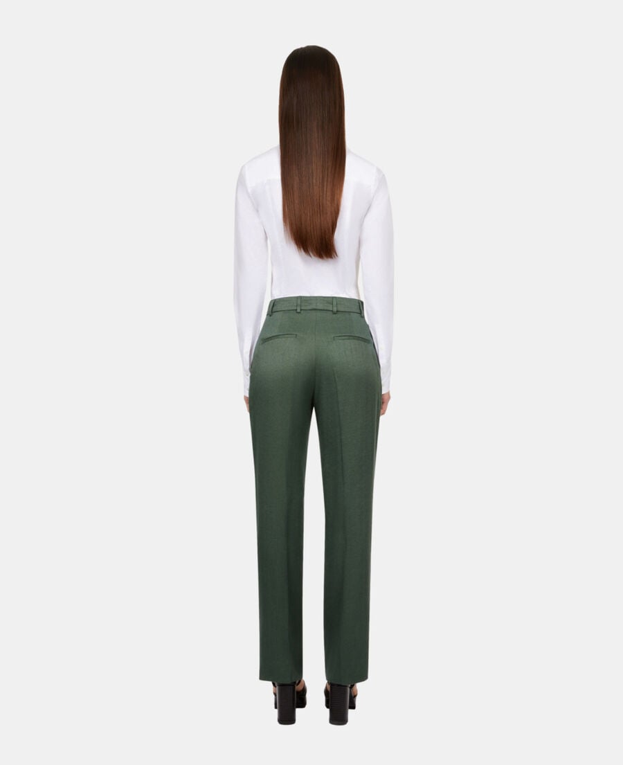 The Kooples F WOOD KAKI green suit trousers