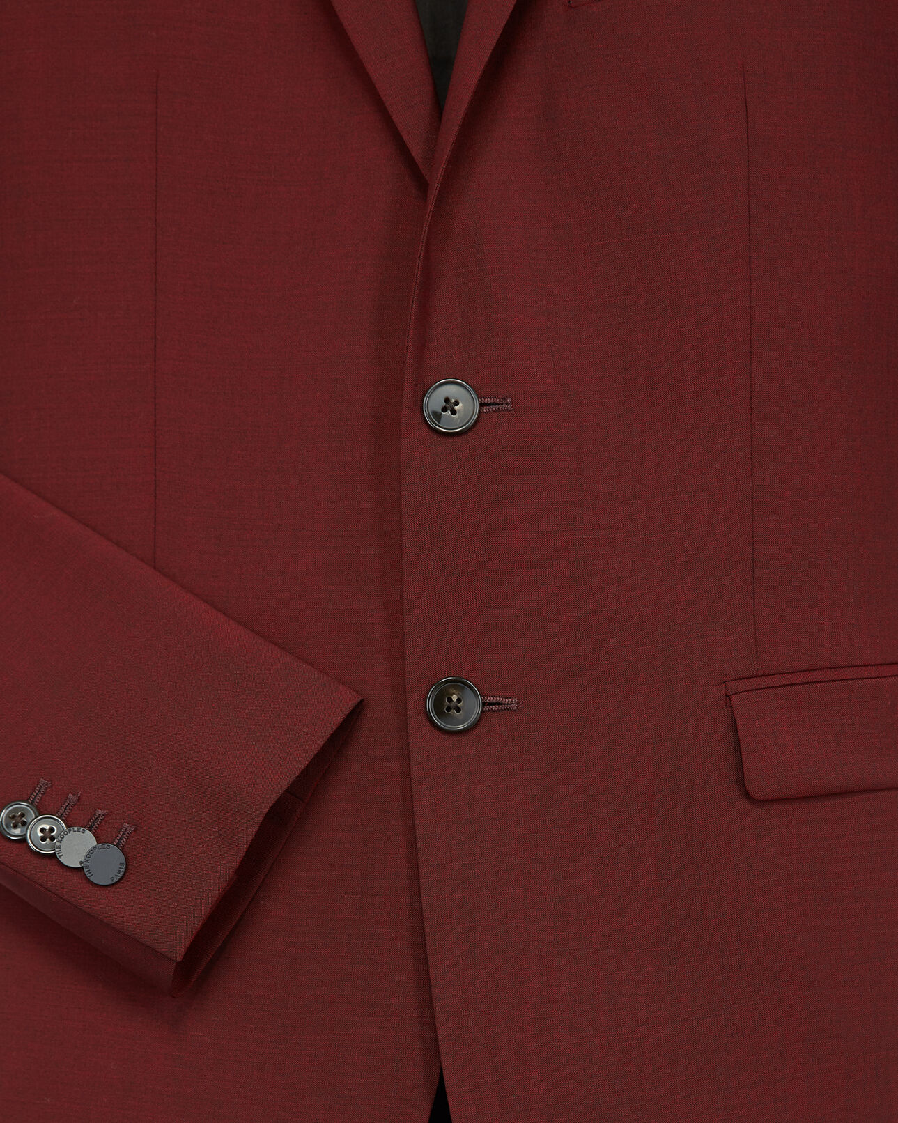 The Kooples MEN BURGUNDY slim burgundy wool jacket w/notched lapels