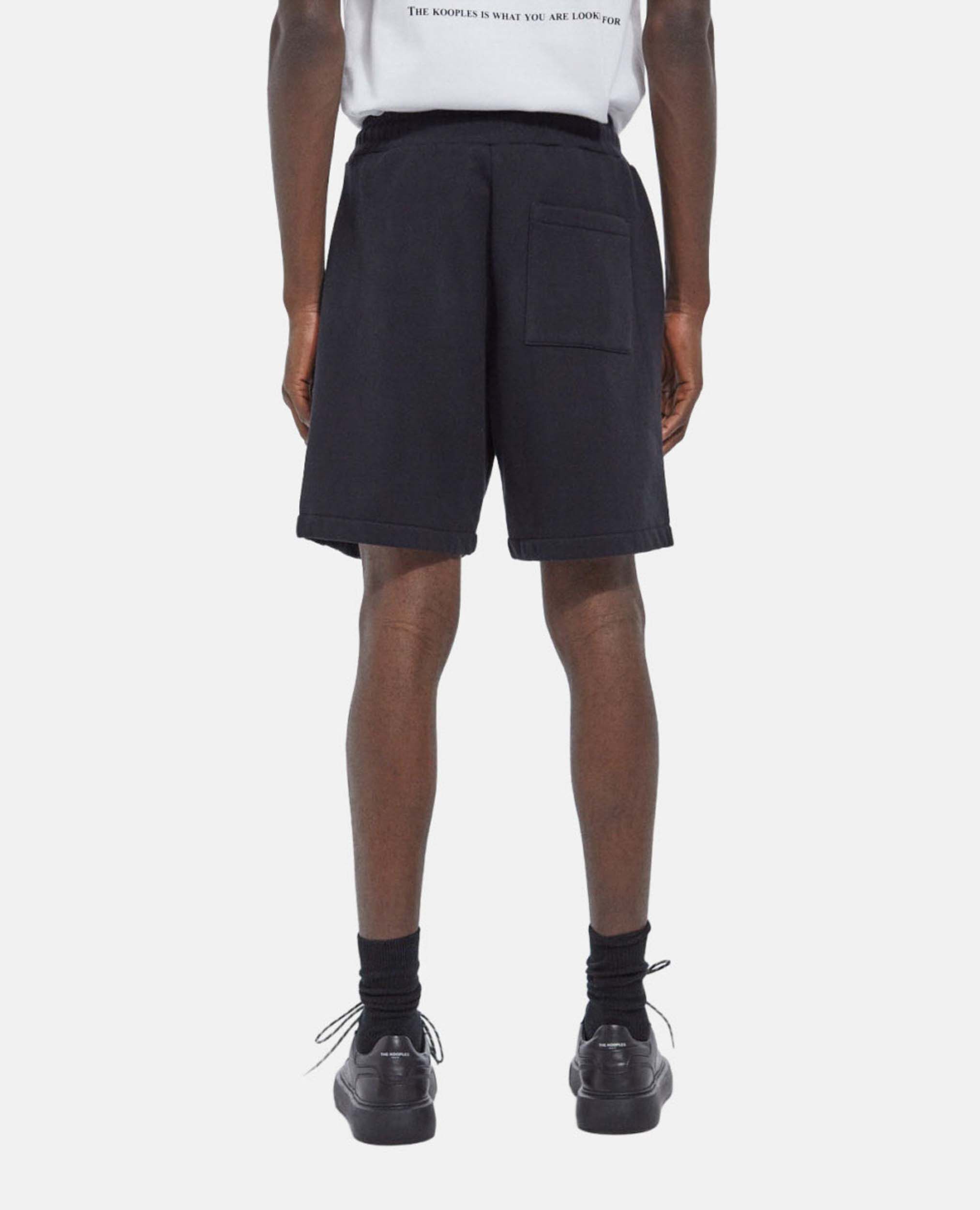 Fleece shorts with small logo, BLACK, hi-res image number null