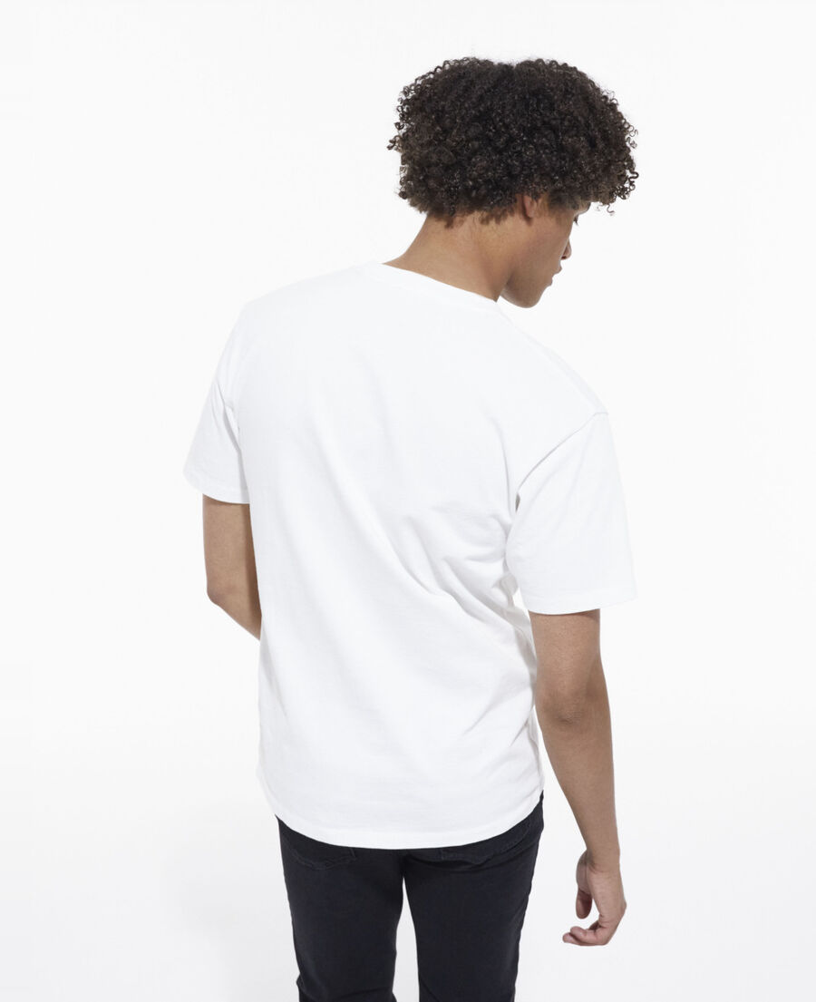 weißes t-shirt mit siebdruck