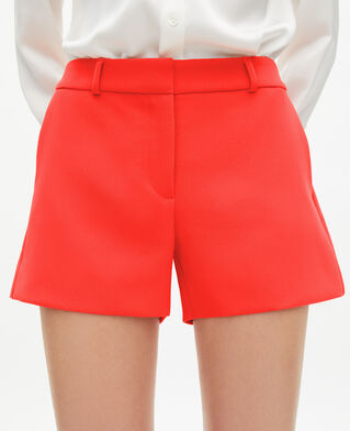 The Kooples FEMME ORANGE short tailleur orange en crêpe