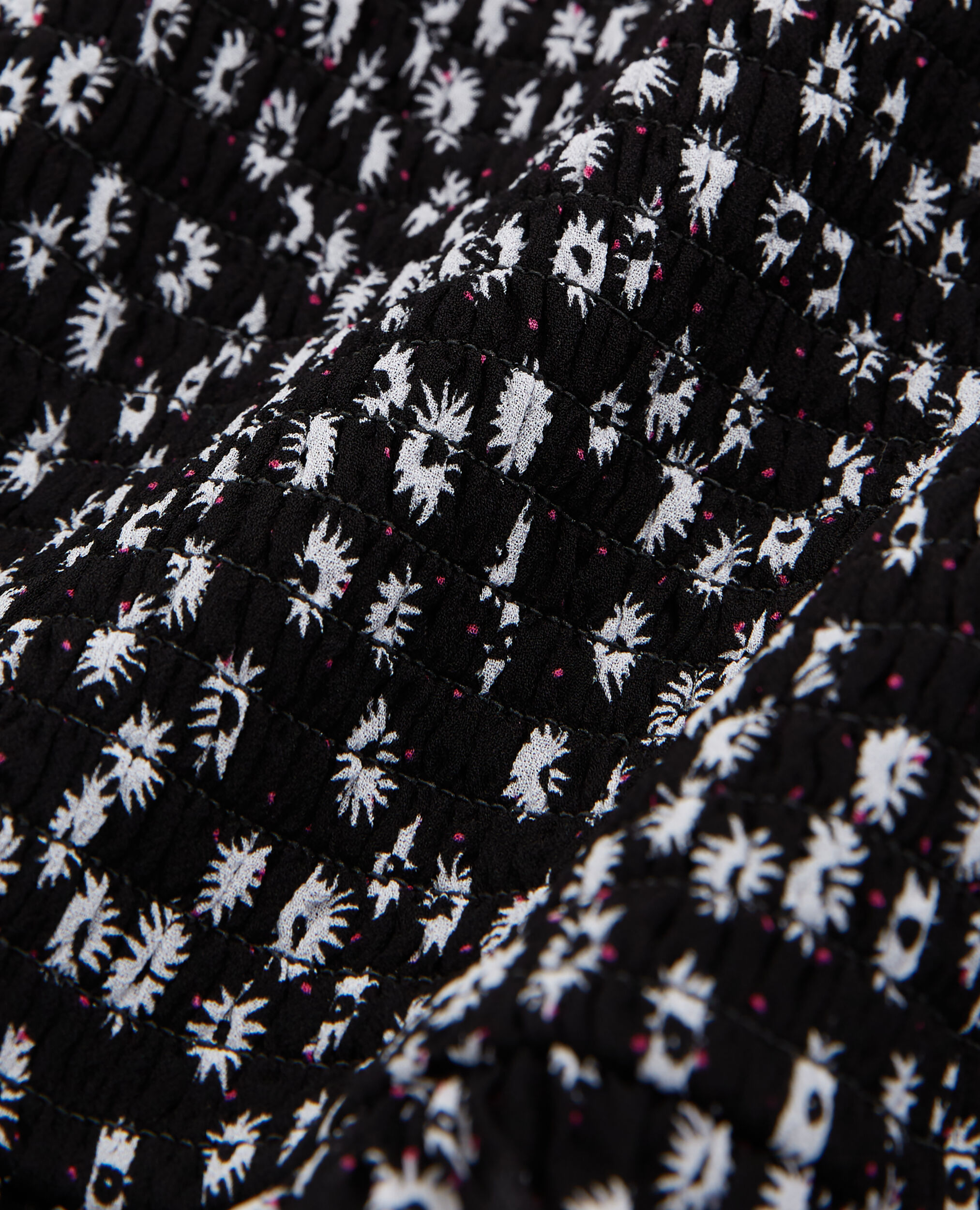 Short printed skirt, BLACK WHITE, hi-res image number null