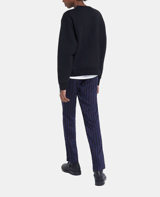 The Kooples F BLACK NAVY straight-cut striped pants