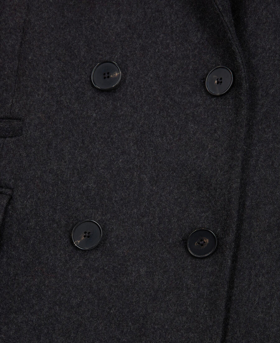 manteau en laine gris