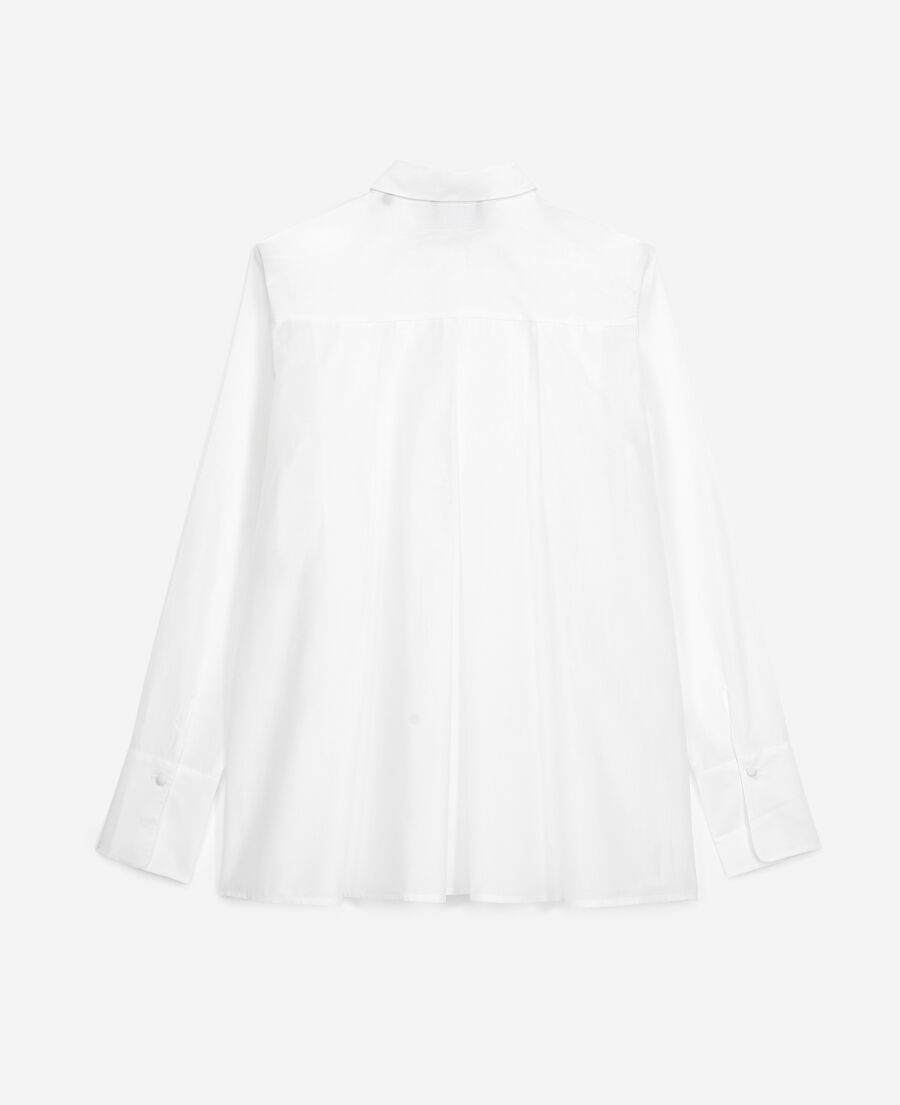 classic white shirt with pleated back