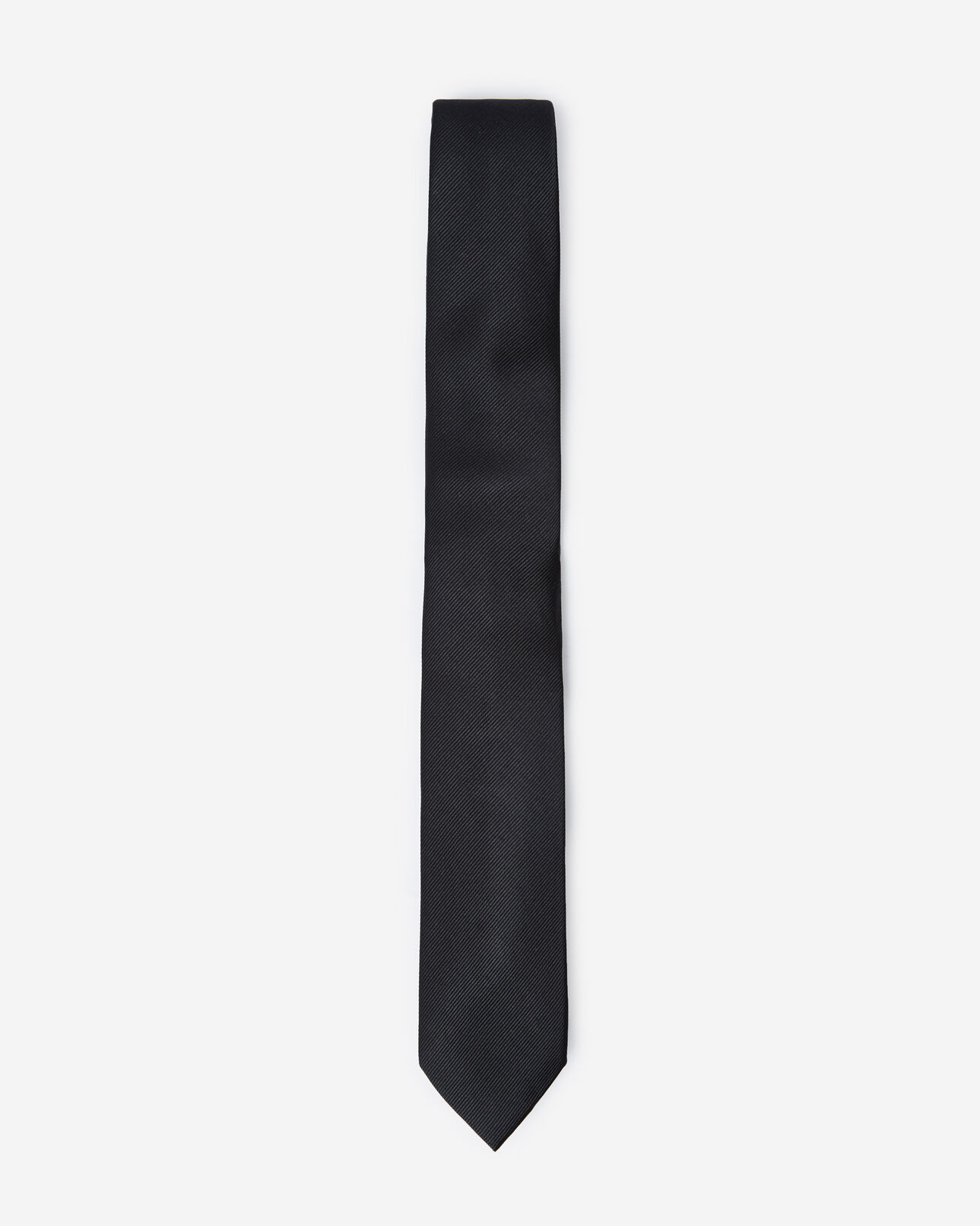 The Kooples HOMME BLACK cravate soie noire unie permanente