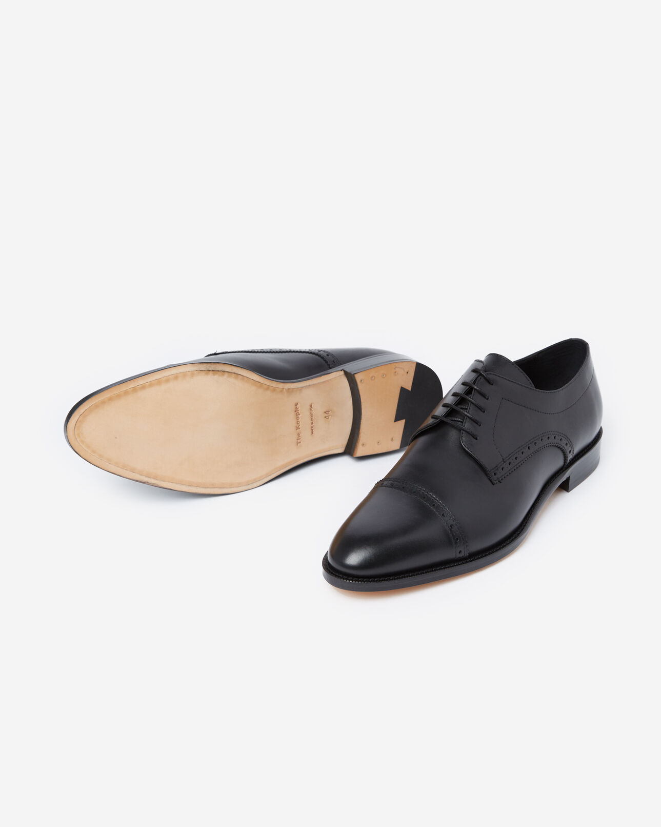 The Kooples HOMME BLACK chaussures noires cuir lacées costume