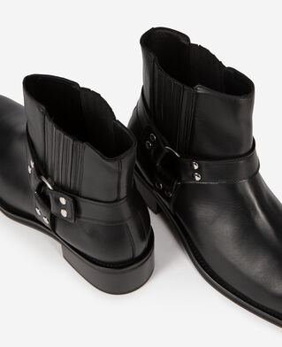 The Kooples MEN BLACK boots with black leather straps
