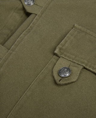 The Kooples MEN OLIVE NIGHT khaki officer-style jacket