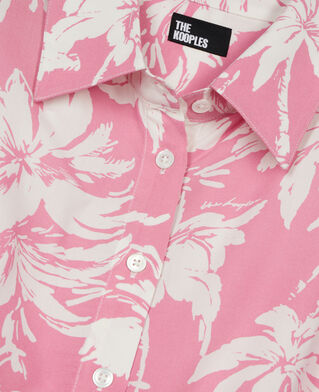 The Kooples WOMEN PINK-WHITE short-sleeved printed shirt