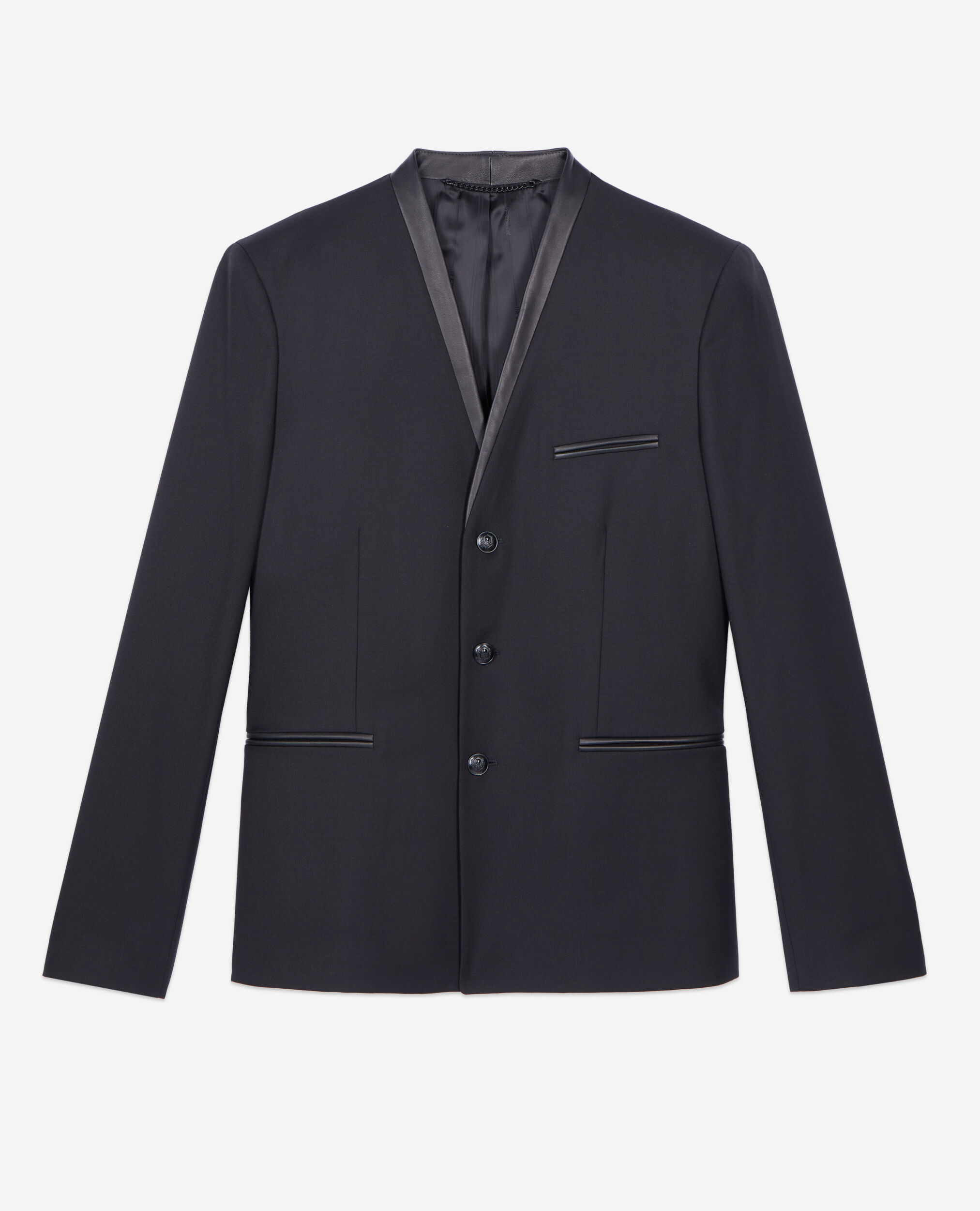 Blazer en laine noir, BLACK, hi-res image number null