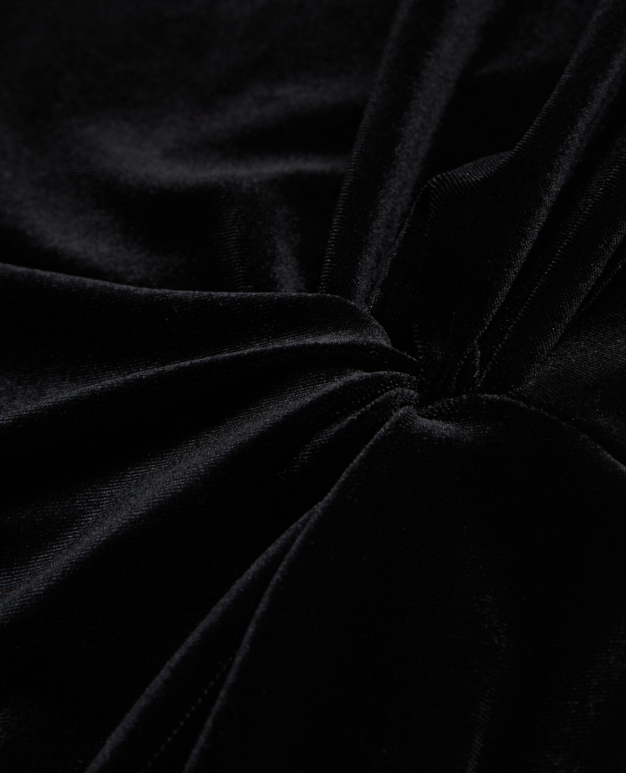 Robe courte en velours noire, BLACK, hi-res image number null