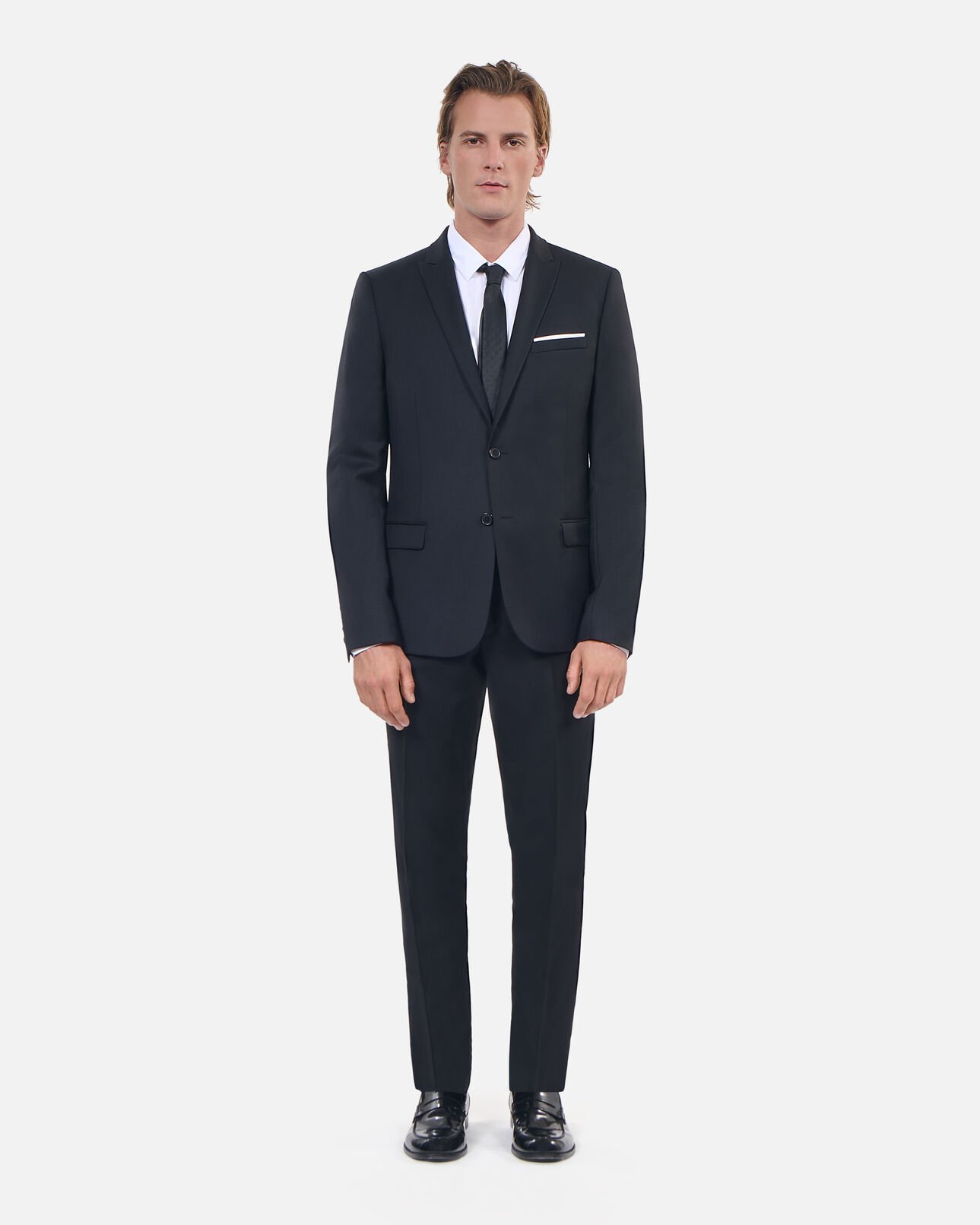 The Kooples MEN BLACK black wool suit fitted jacket
