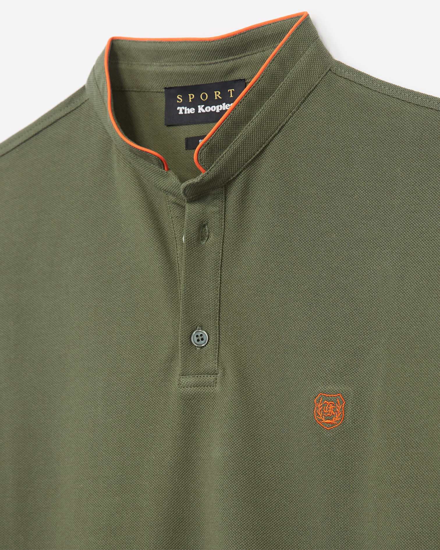 Polo collar, TROPICAL KAKI / ORANGE, hi-res image number null