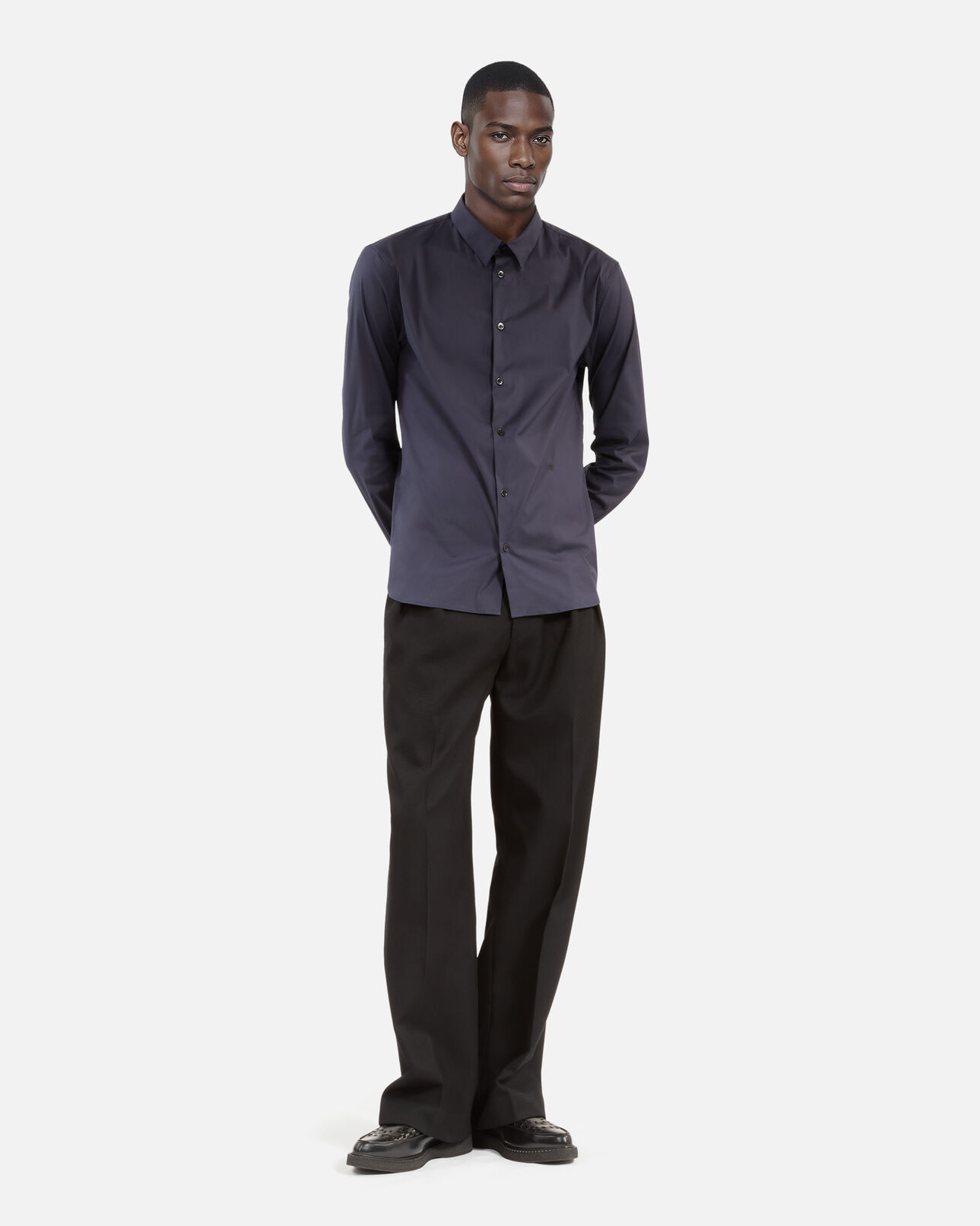 The Kooples HOMME NAVY chemise en popeline bleu marine