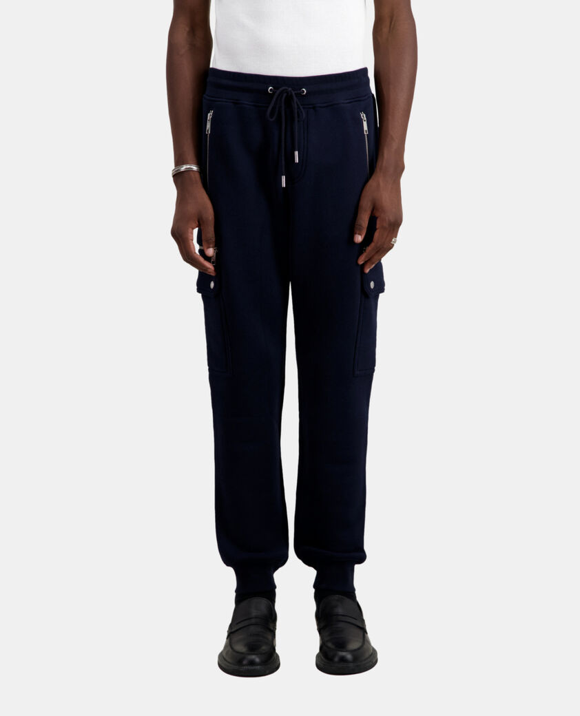 The Kooples HERREN NAVY marineblaue jogging-cargohose