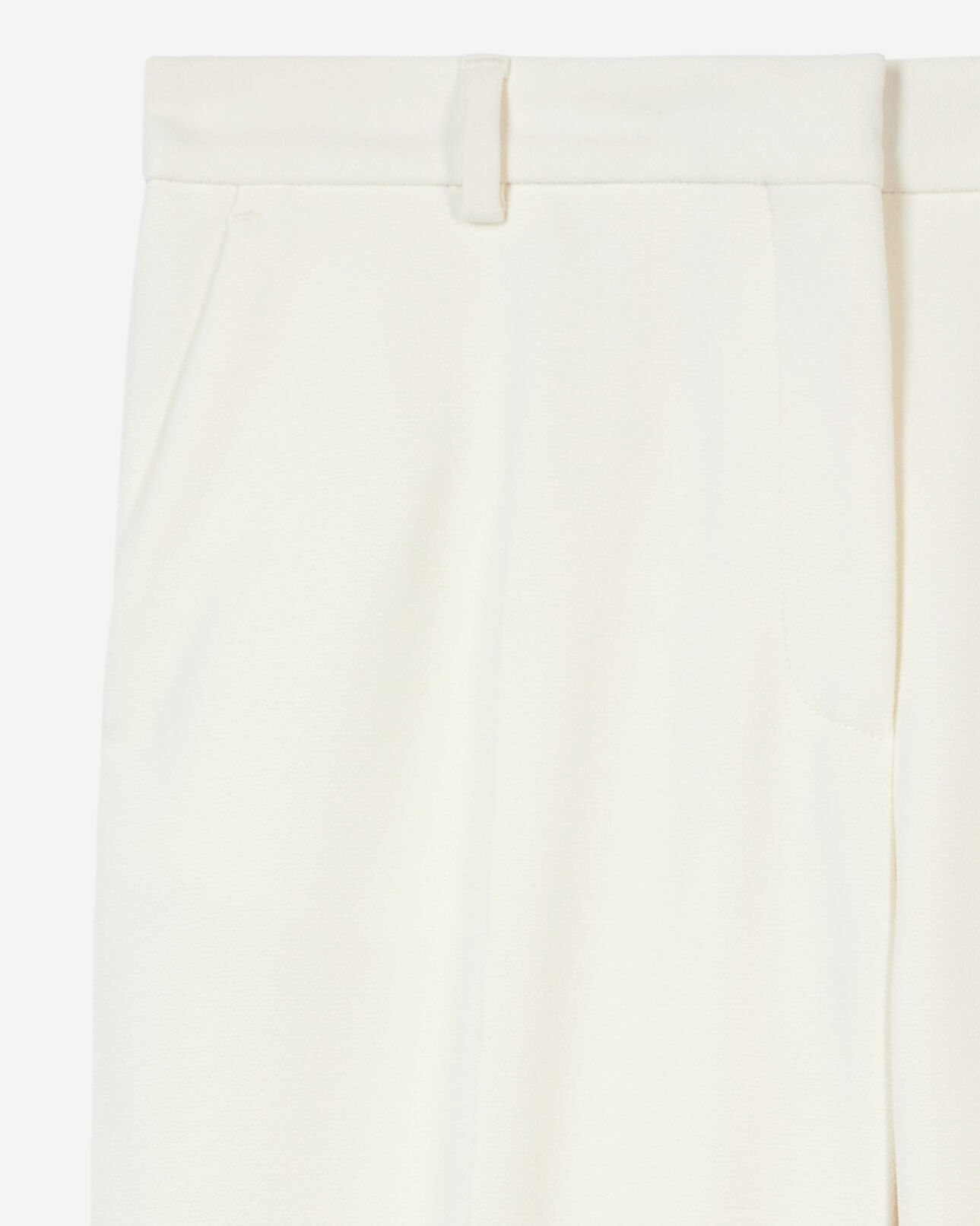 The Kooples DAMEN ECRU gerade geschnittene, ecrufarbene crêpe-hose