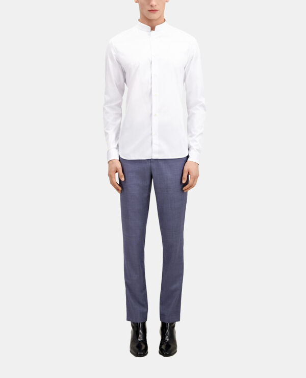 camisa azul algodón