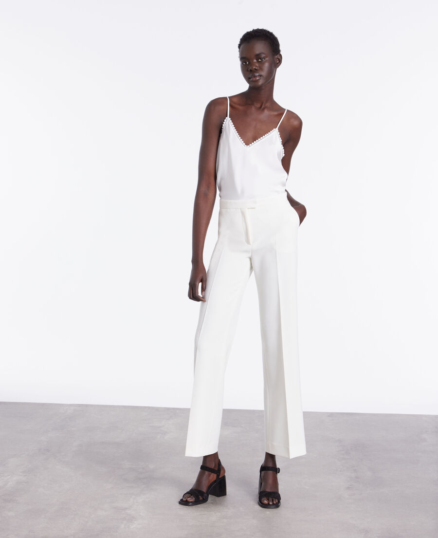 pantalon de costume blanc