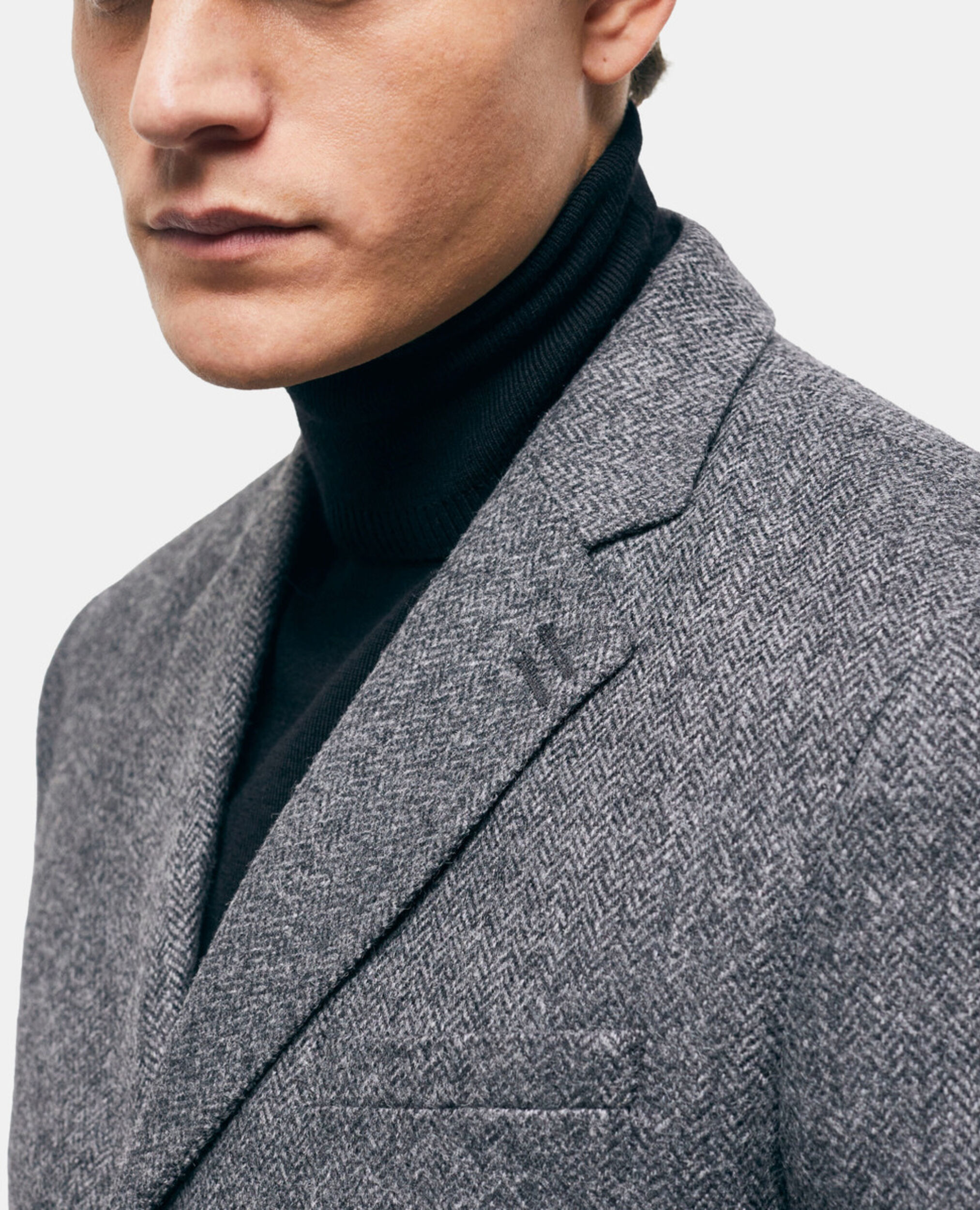 Gray patterned wool jacket, GREY, hi-res image number null