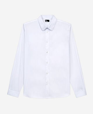The Kooples HOMME WHITE chemise formelle slim en popeline blanche