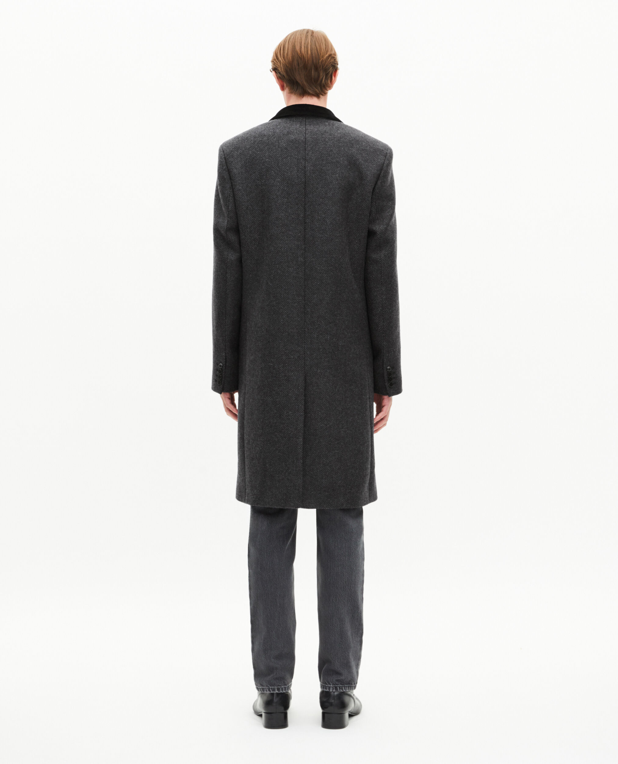 Sillage ウール コート charcoal grey WOOL COAT sillage CHARCOAL GREY WOOL COAT