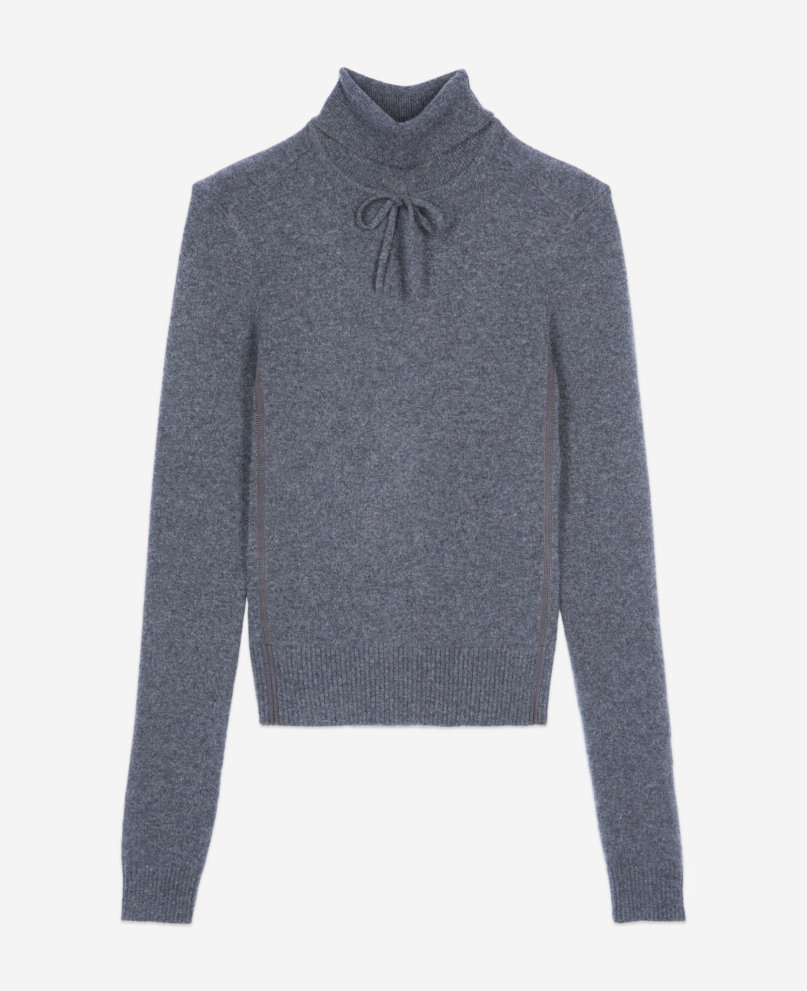The Kooples FEMME ANTHRACITE MELANGE pull en cachemire gris
