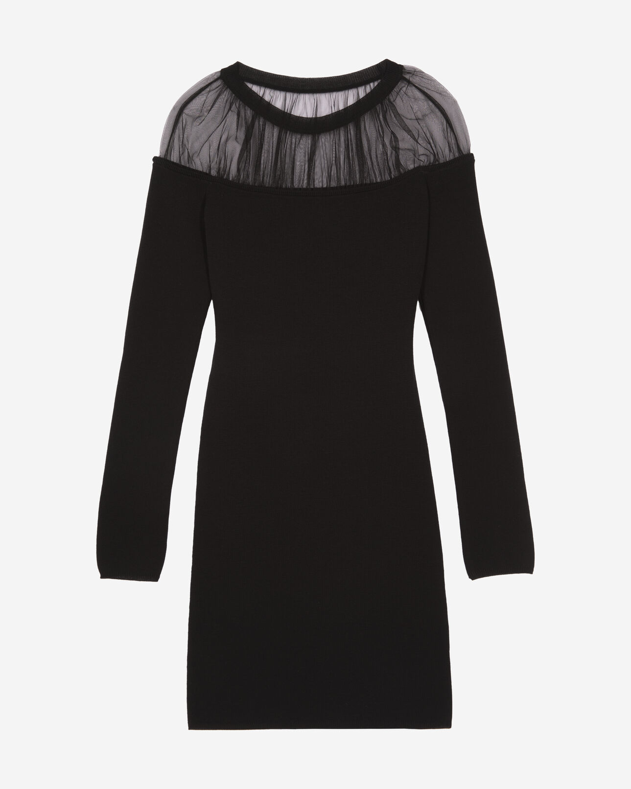 The Kooples WOMEN BLACK short black ruched dress