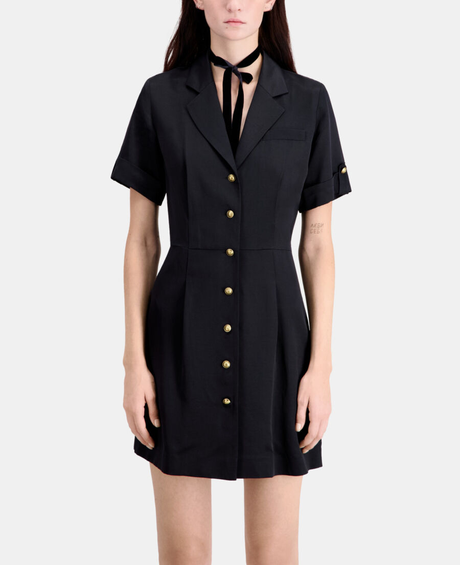 The Kooples FEMME BLACK robe courte noire