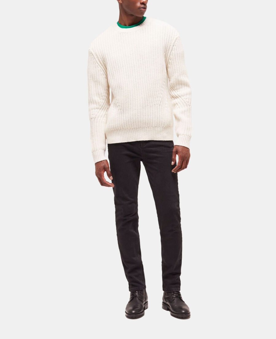 pull en maille écru
