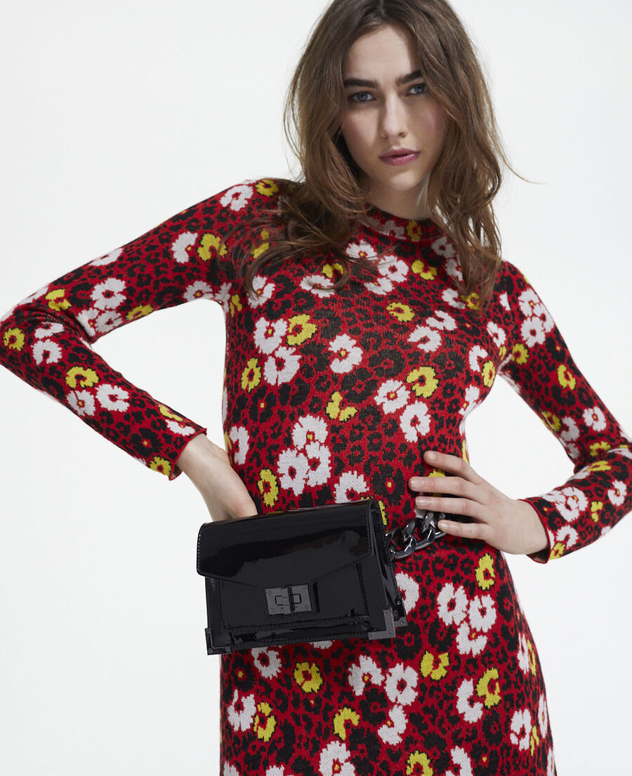 emily belt aus schwarzem leder